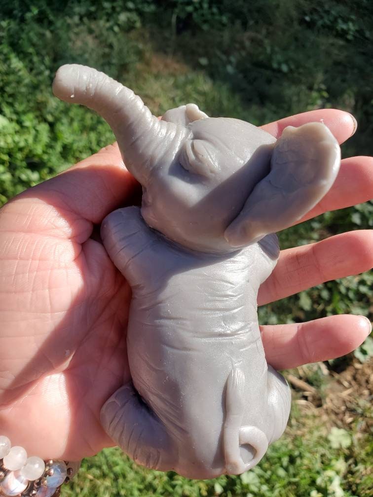 Silicone baby elephant 5"