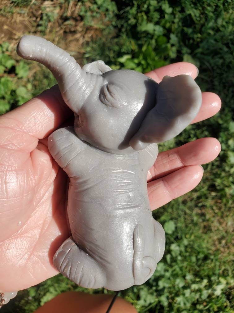 Silicone baby elephant 5"
