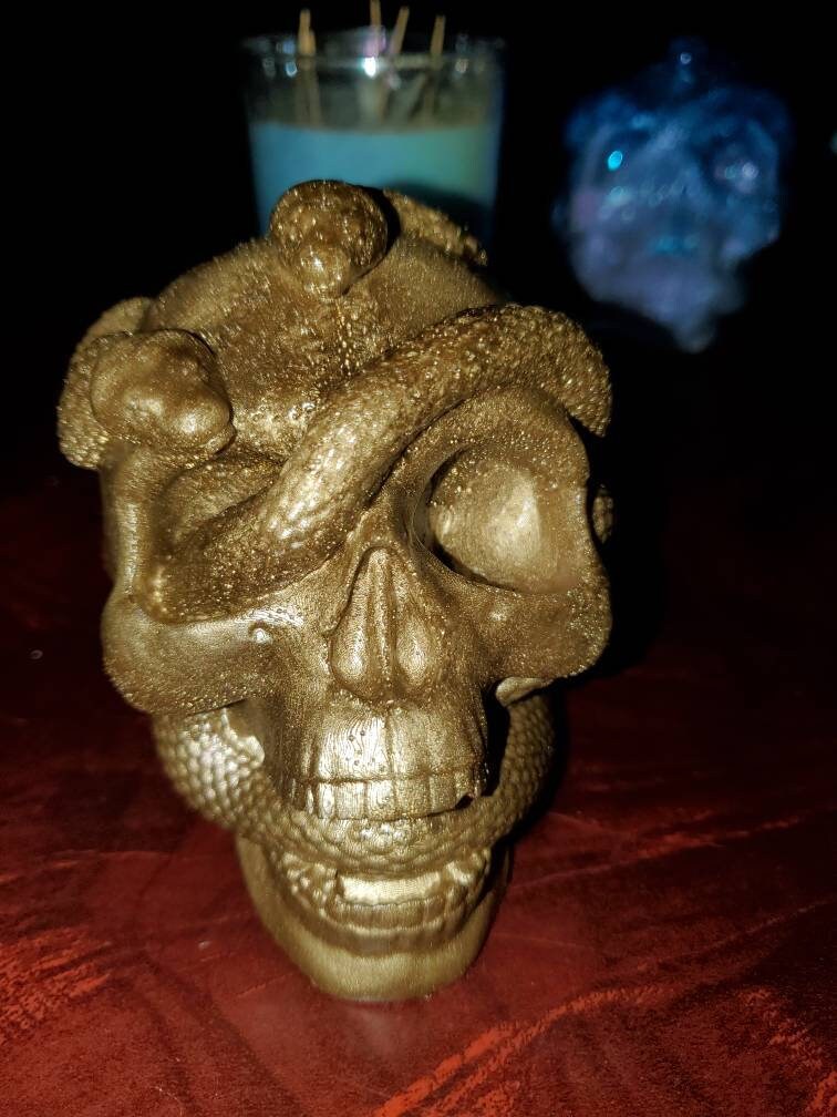 Gorgeous resin skull you choose color