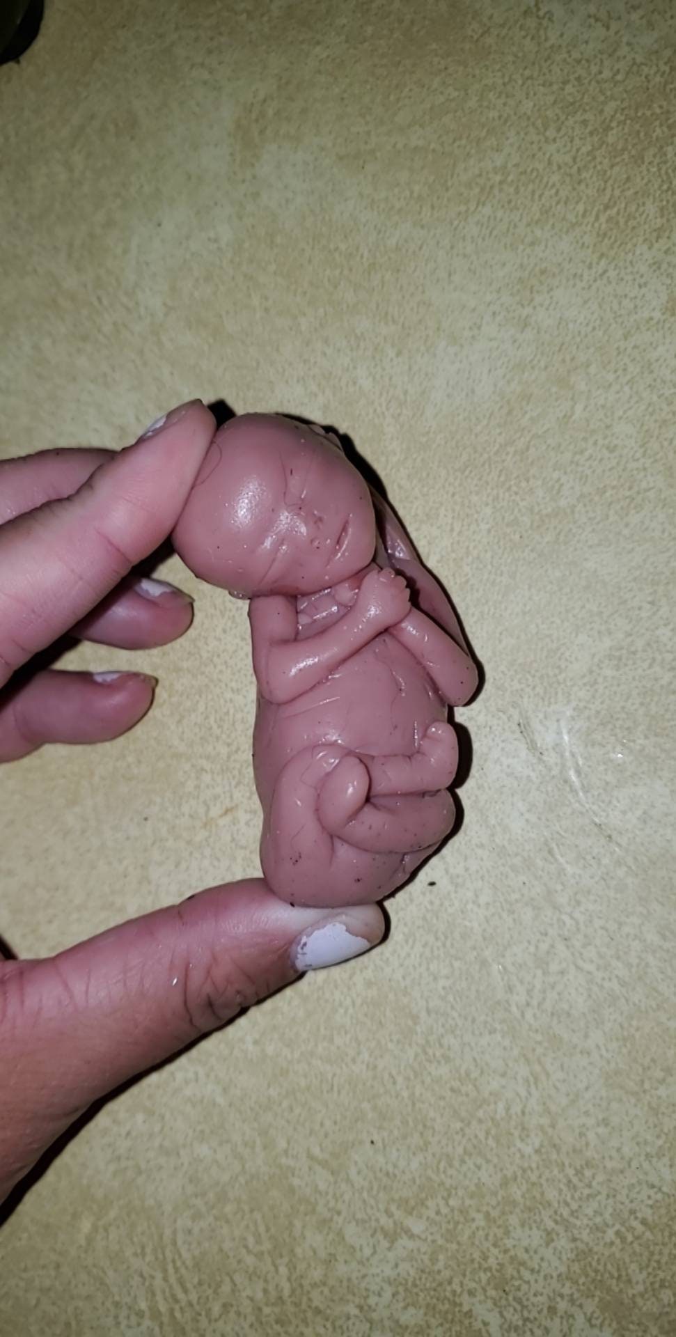 18 week Gestational memorial silicone fetus