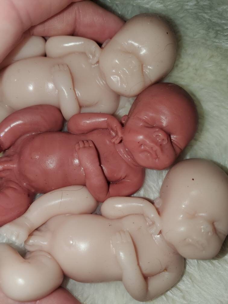 4" silicone memorial baby or mini newborn baby born too soon or mini newborn