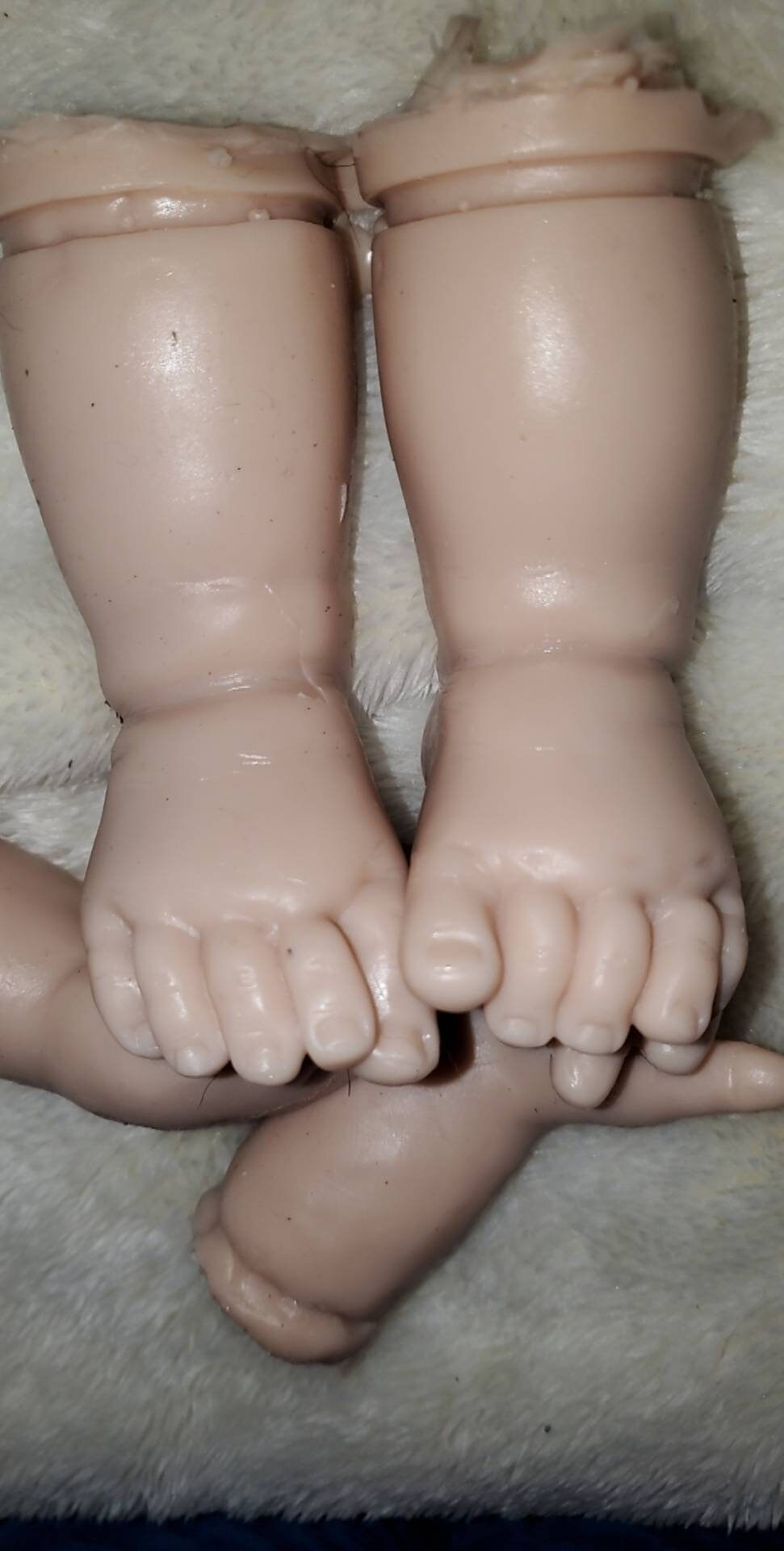 Silicone Baby limbs 1/4 for clothv body Unpainted custom