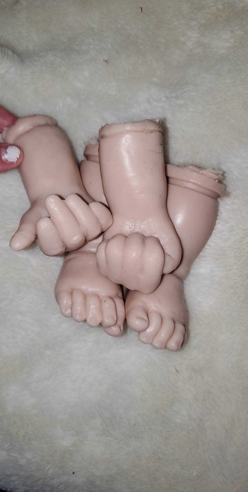 Silicone Baby limbs 1/4 for clothv body Unpainted custom