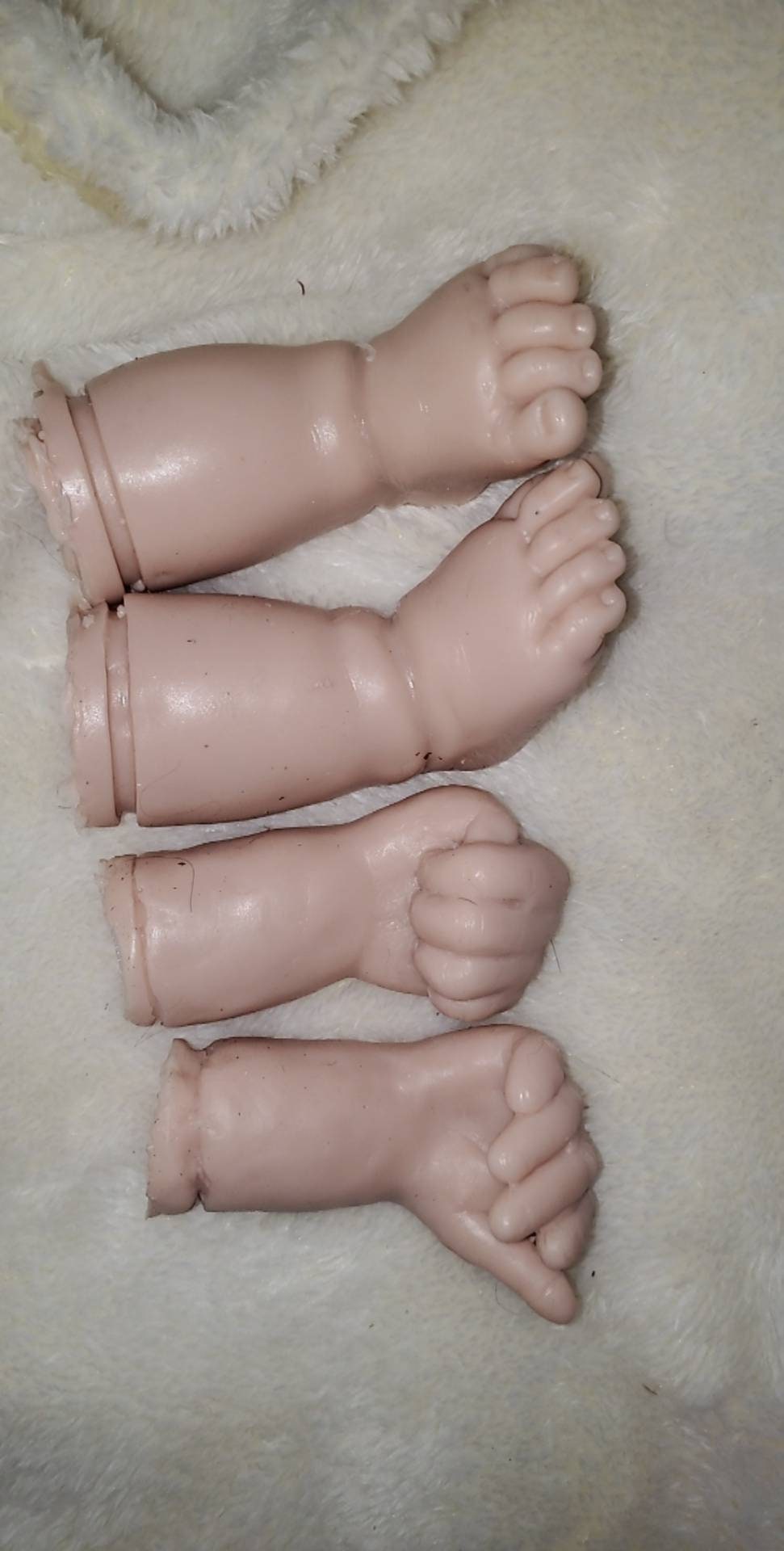 Silicone Baby limbs 1/4 for clothv body Unpainted custom