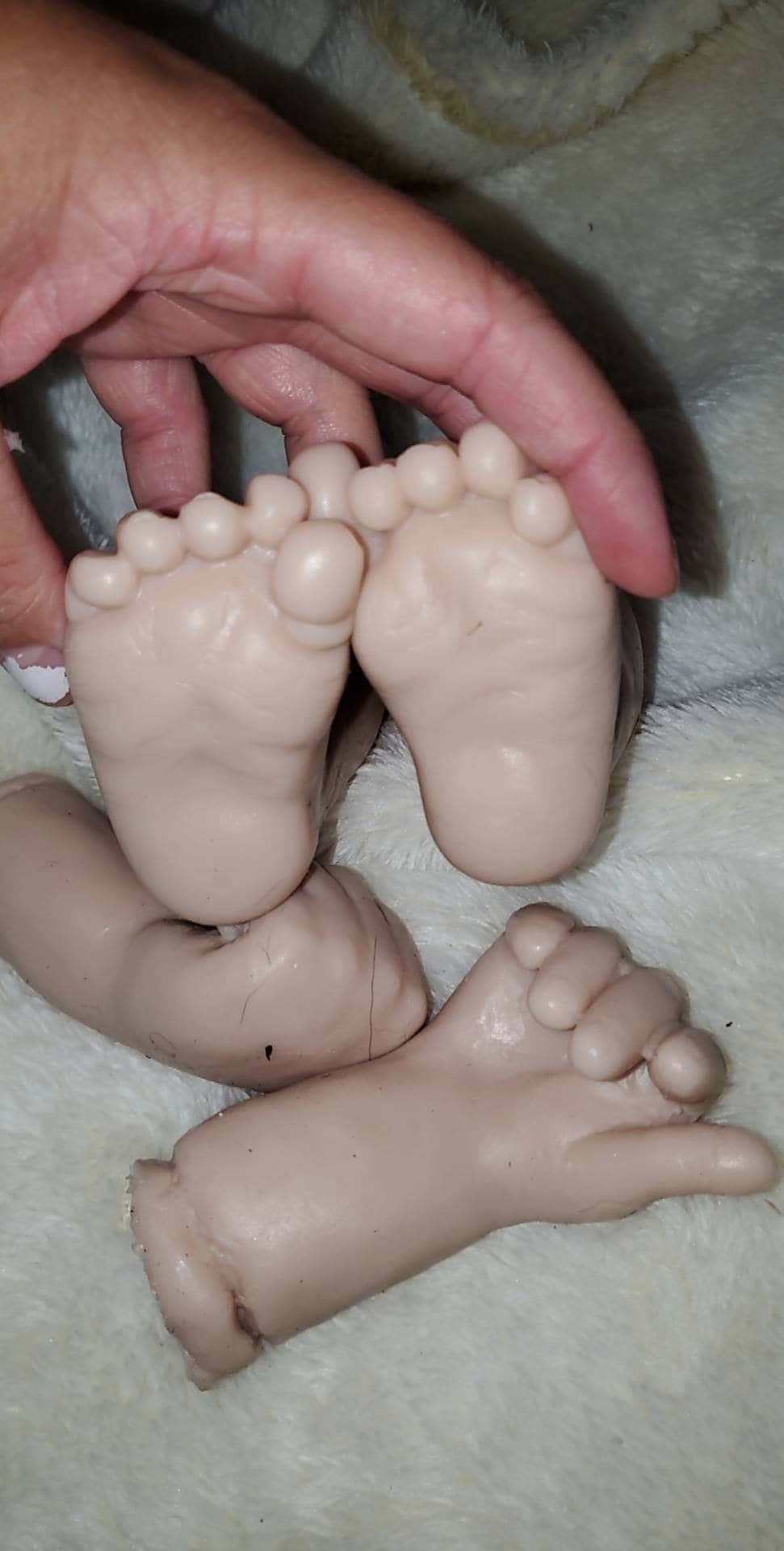 Silicone Baby limbs 1/4 for clothv body Unpainted custom