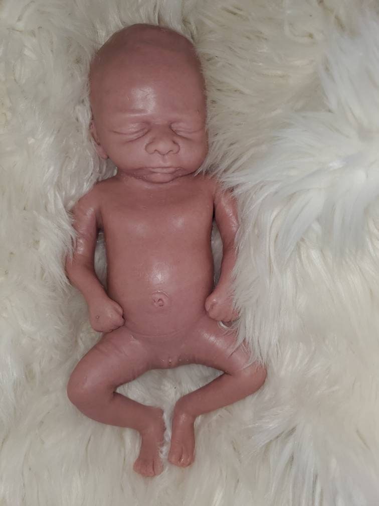 Full body silicone baby girl preemie 14" anabelle has gums