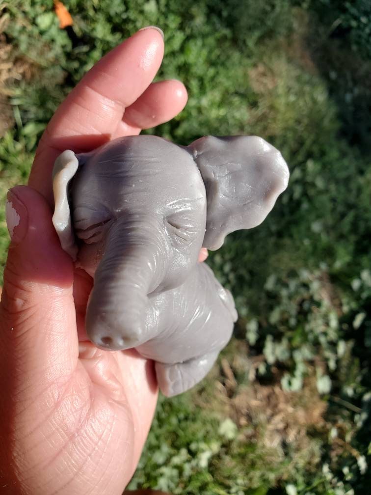 Silicone baby elephant 5"
