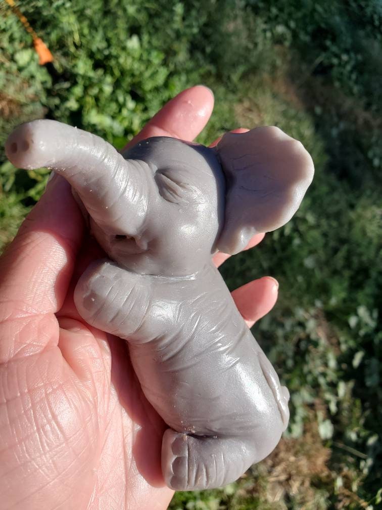 Silicone baby elephant 5"