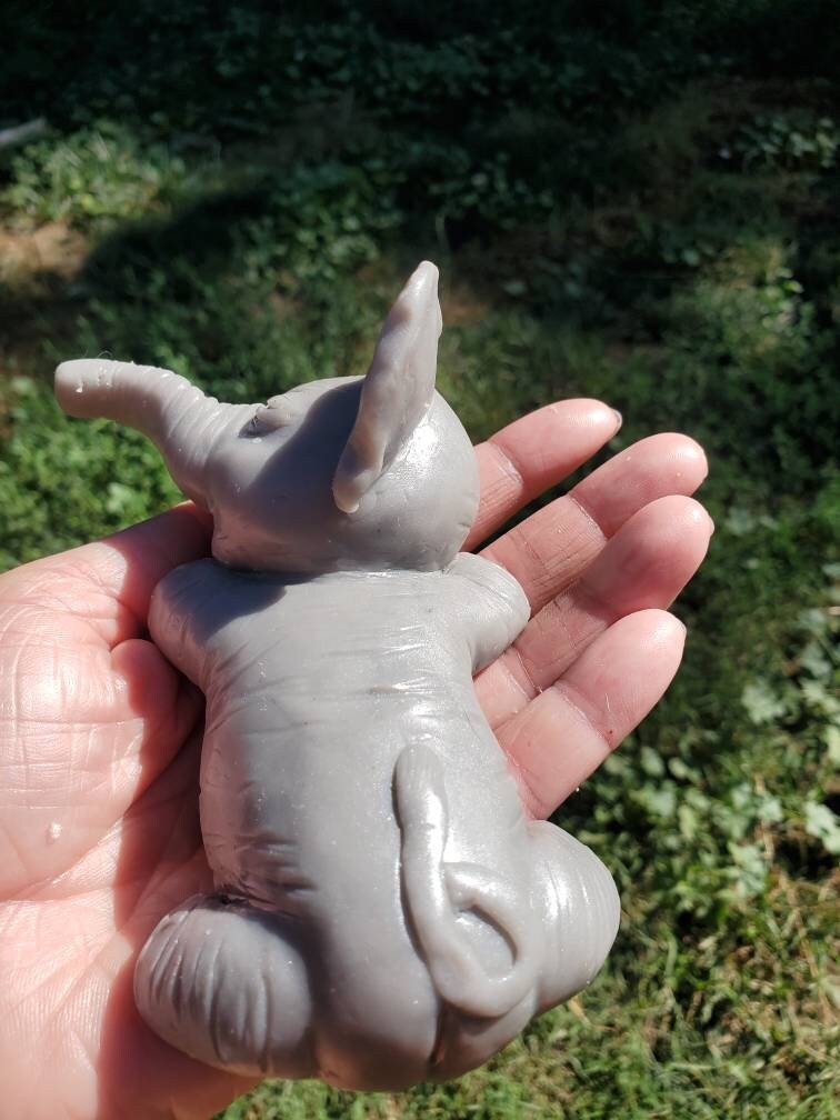 Silicone baby elephant 5"