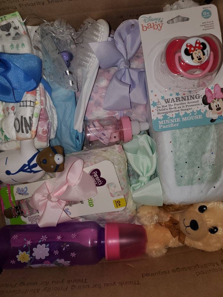 SURPRISE PREEMIE silicone / reborn Baby box opening accessories lots of goodies large  box