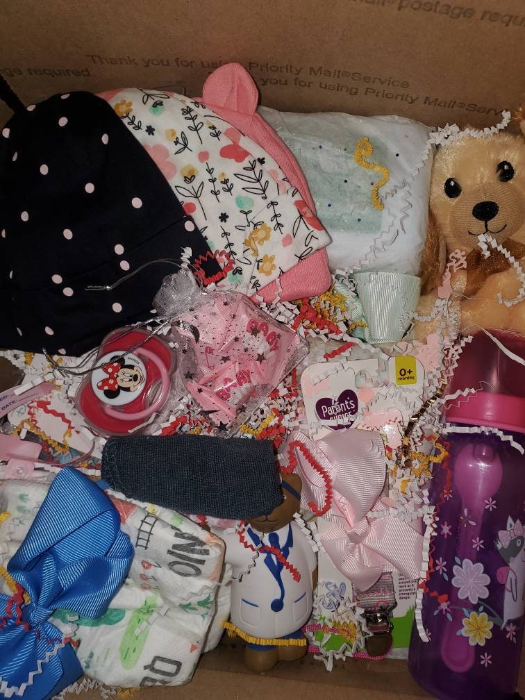 SURPRISE PREEMIE silicone / reborn Baby box opening accessories lots of goodies large  box