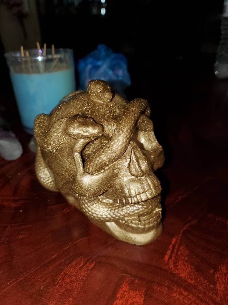 Gorgeous resin skull you choose color