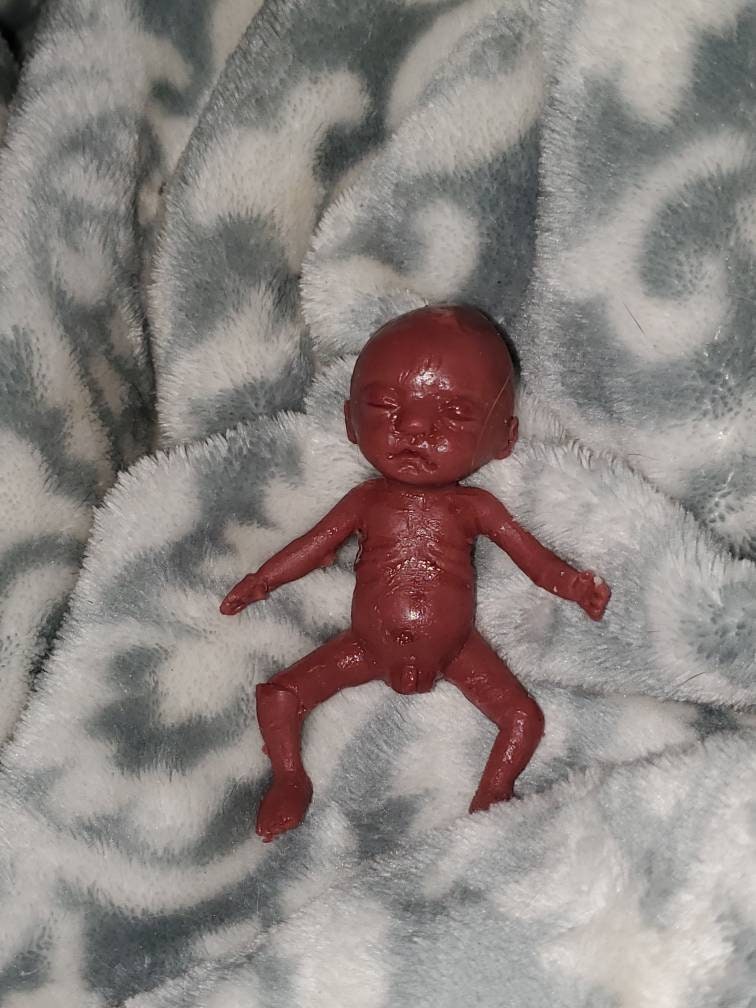 Full body silicone baby 4" memorial baby fetus born too soon