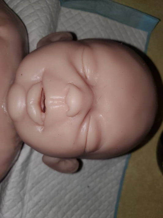 Silicone baby head miles for full Body Silicone or cloth cuddle body HEAD ONLY with flange 22"