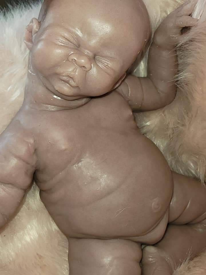 Full Body silicone baby demi 24" blank kit Or fully painted baby doll huge 6 month size