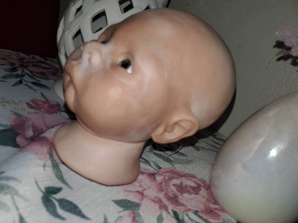 Silicone baby head for cuddle body or partial by Jamie Lynn Art Dolls (Jodie) 19"-20"