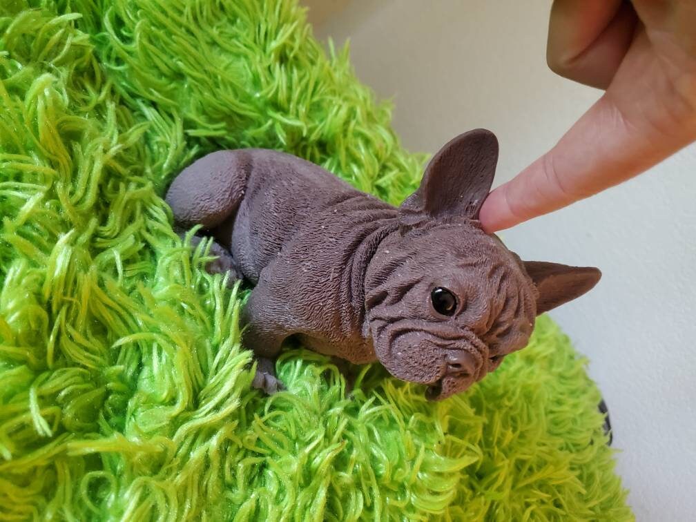 10" Full Body Silicone frenchie puppy dog open eyes cutie you choose color
