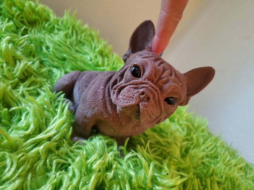 10" Full Body Silicone frenchie puppy dog open eyes cutie you choose color