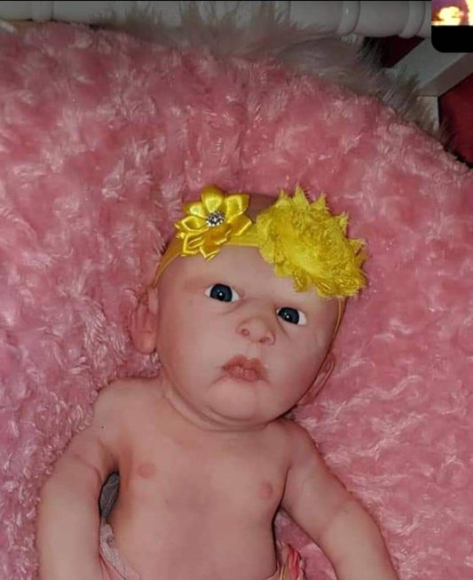 Silicone baby head for cloth cuddle body or full Body for 24" toddler silicone baby open eyes
