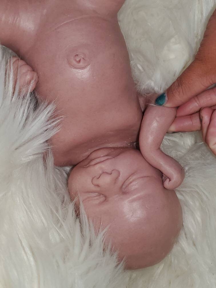 Full body silicone baby girl preemie 14" anabelle has gums