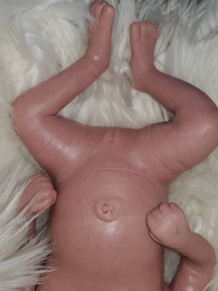 Full body silicone baby girl preemie 14" anabelle has gums