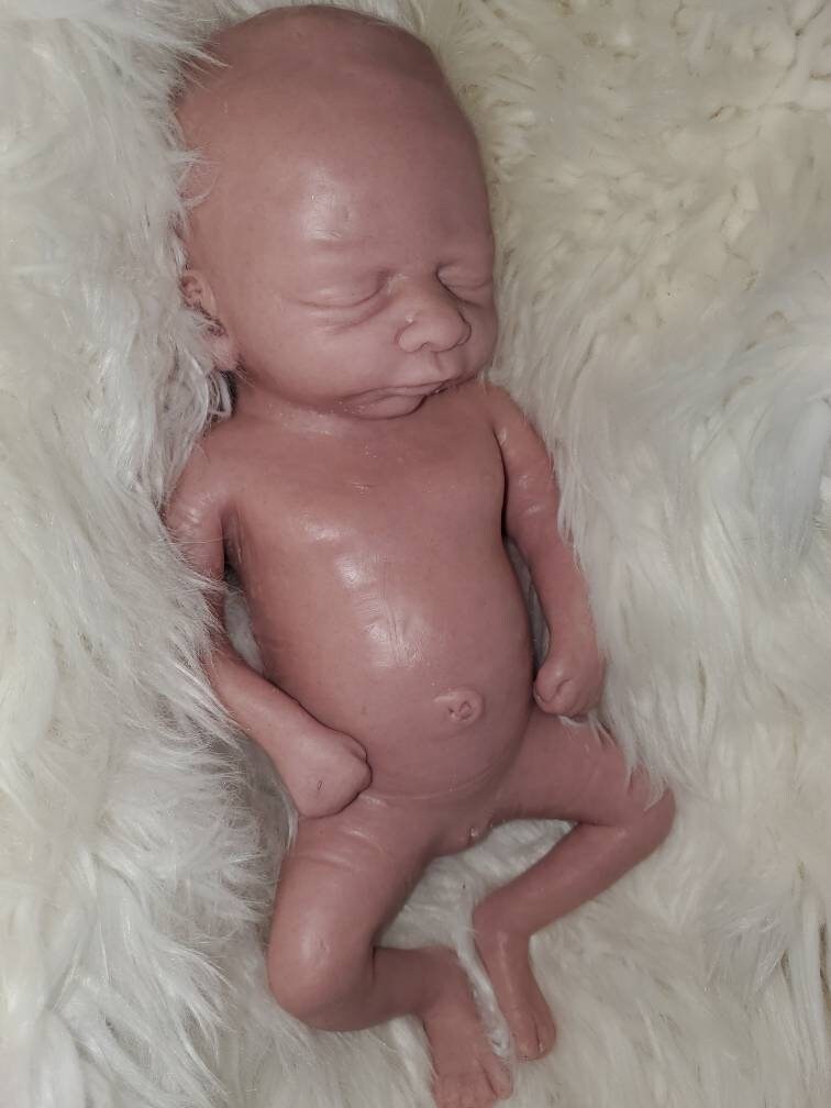 Full body silicone baby girl preemie 14" anabelle has gums