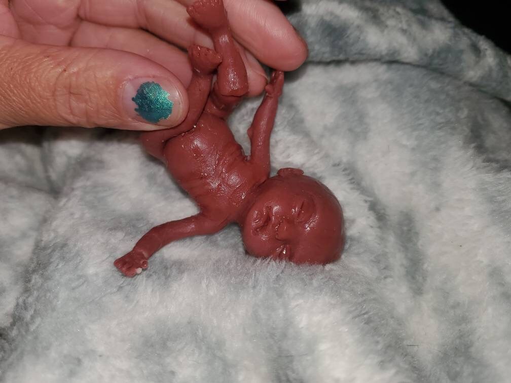 Full body silicone baby 4" memorial baby fetus born too soon