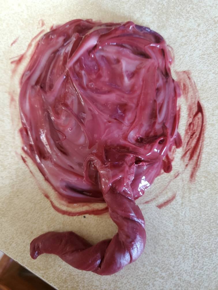 Silicone placenta and umbilical cord for silicone baby newborn baby size