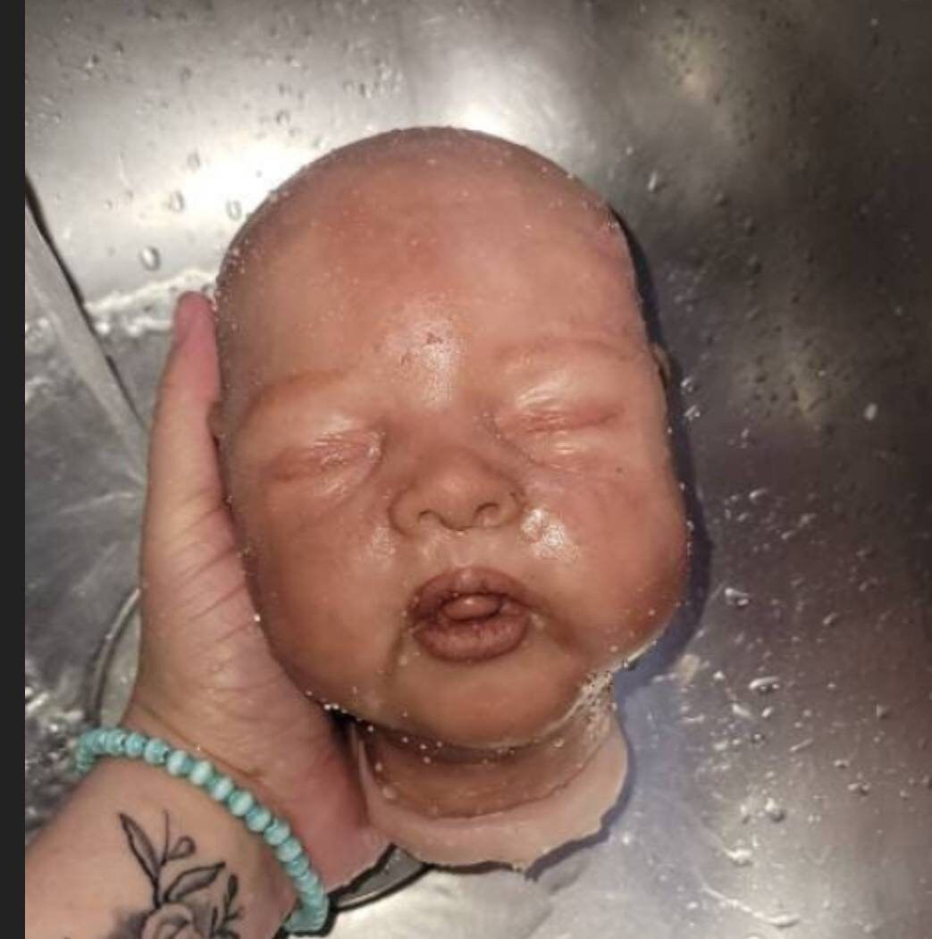 5 silicone baby heads newborn