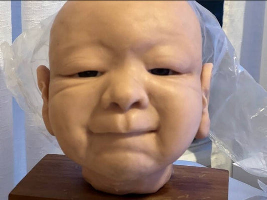 Silicone baby head for cuddle body 19" 20"