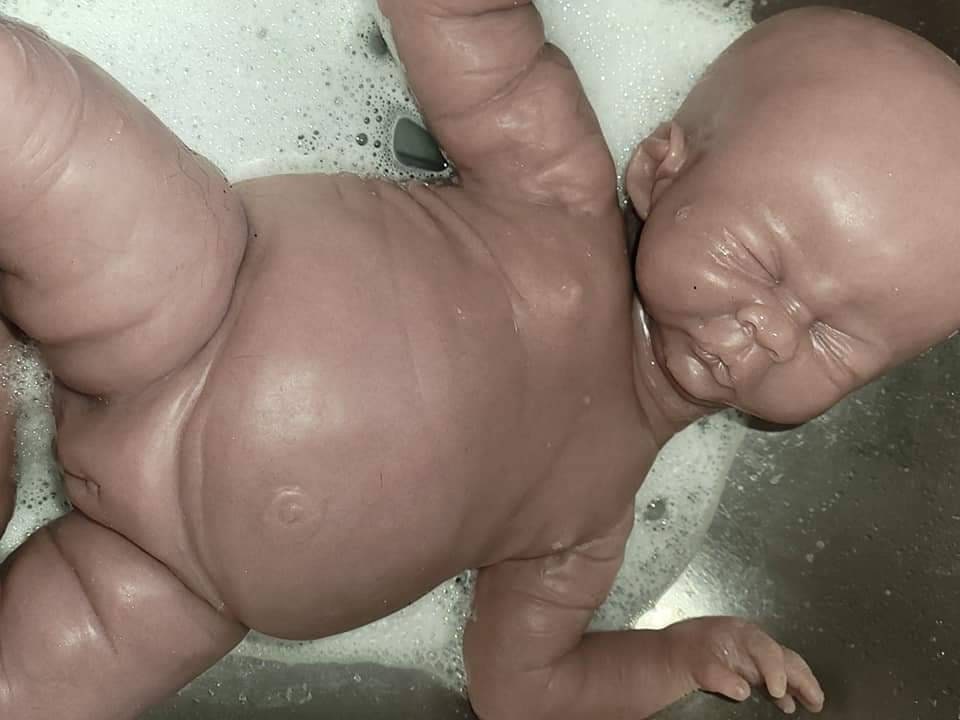 Full Body silicone baby demi 24" blank kit Or fully painted baby doll huge 6 month size