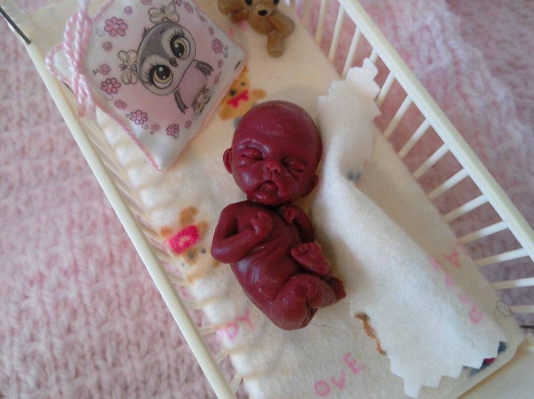 12 week realistic lifelike fetus silicone memorial fetus baby keepsake