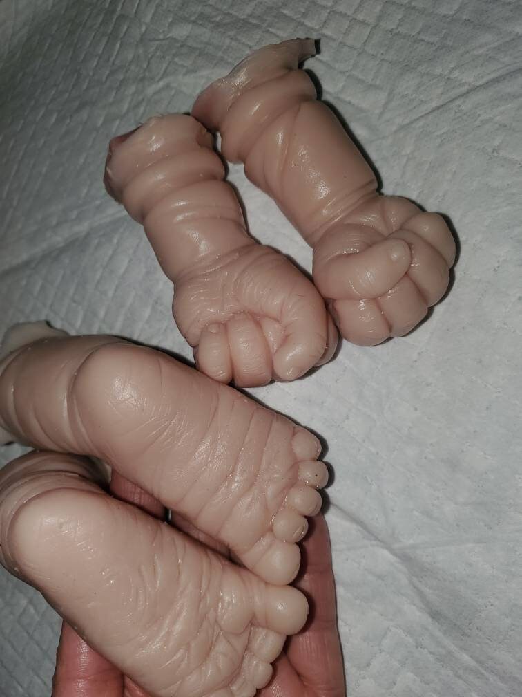 Silicone baby head and silicone baby limbs 20" Newborn blank or painted
