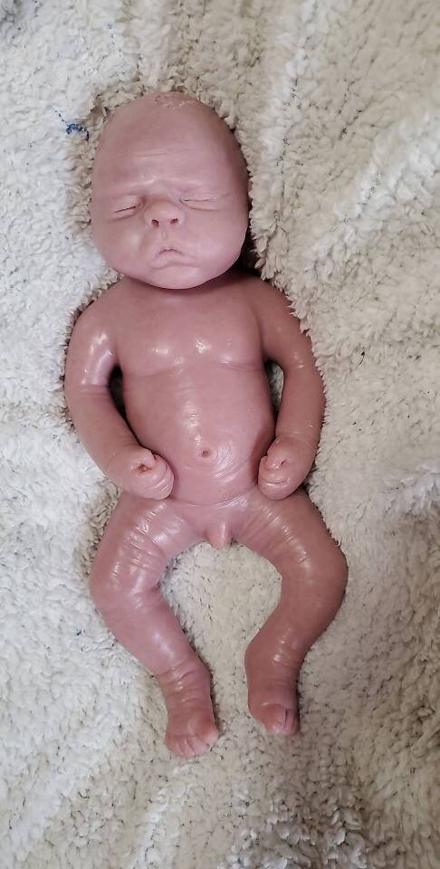 Full body silicone baby boy 18" Newborn baby doll Brody
