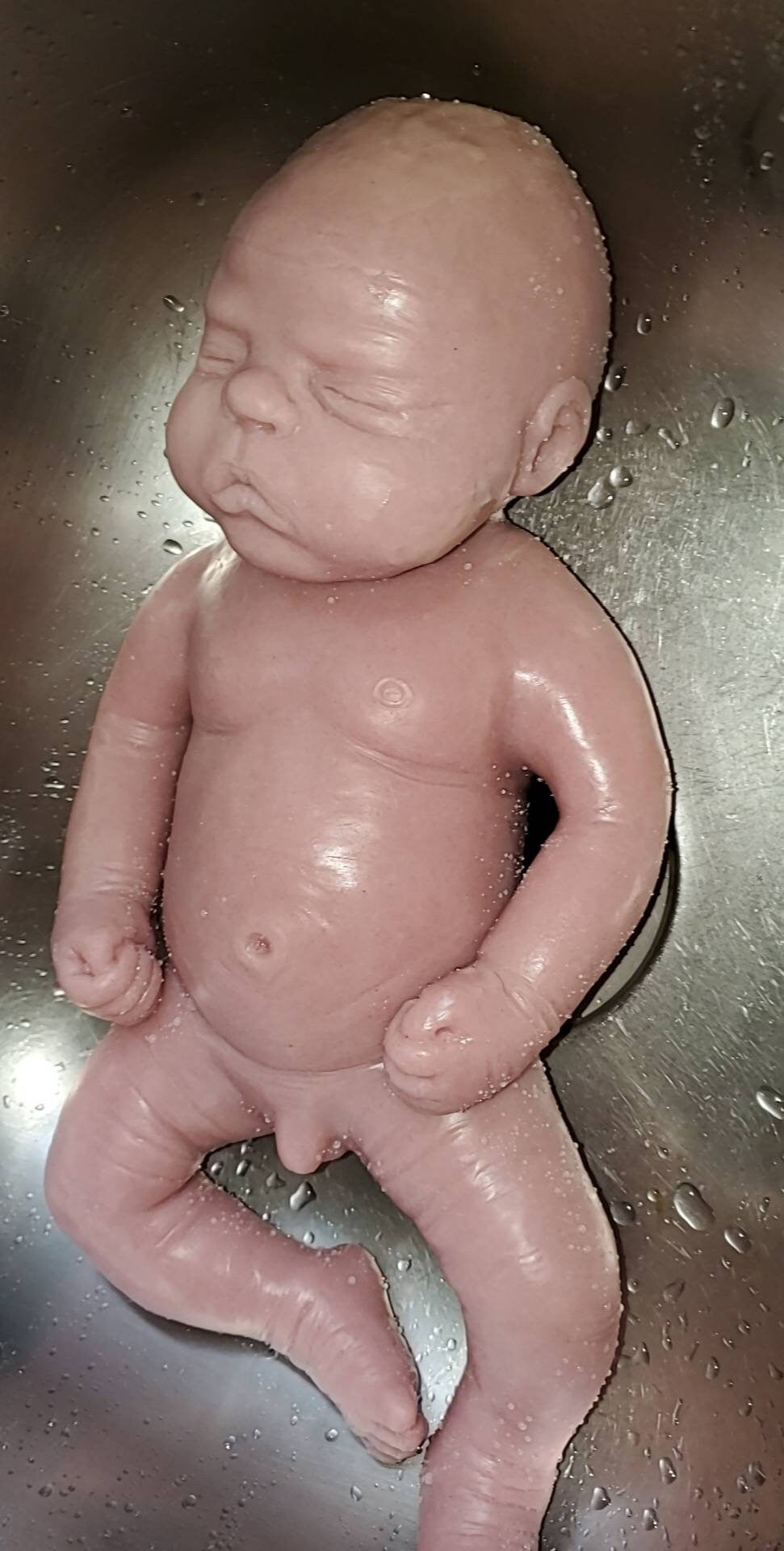 Full body silicone baby boy 18" Newborn baby doll Brody