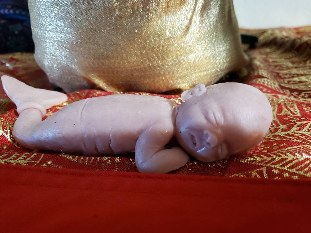 8" silicone Baby mermaid