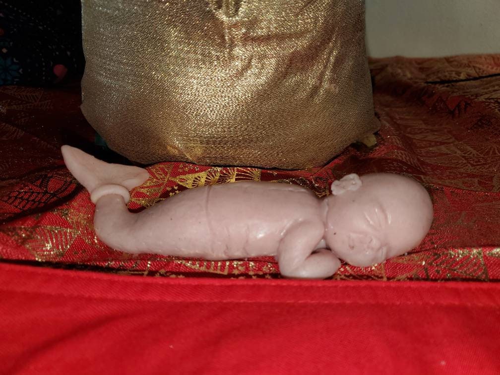 8" silicone Baby mermaid