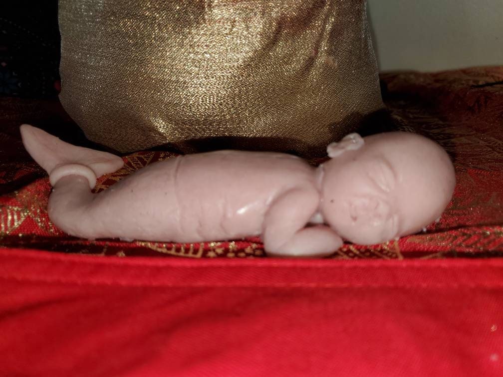 8" silicone Baby mermaid