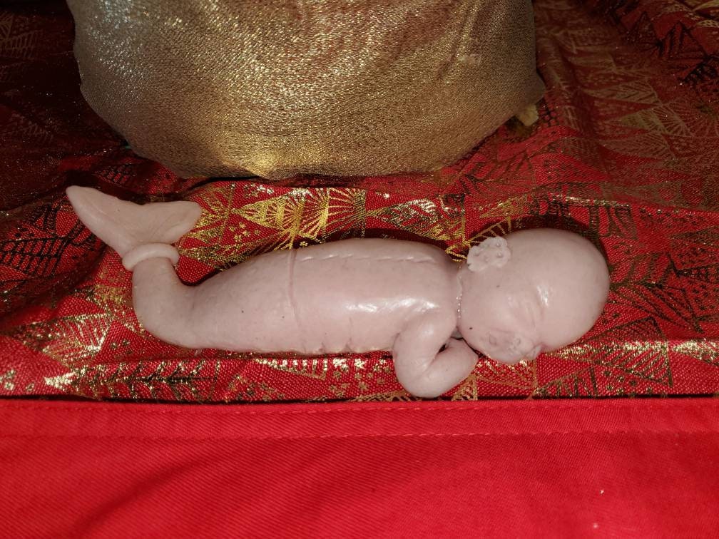 8" silicone Baby mermaid