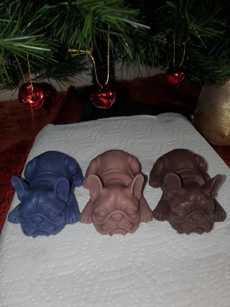 4" silicone baby frenchie puppy dog