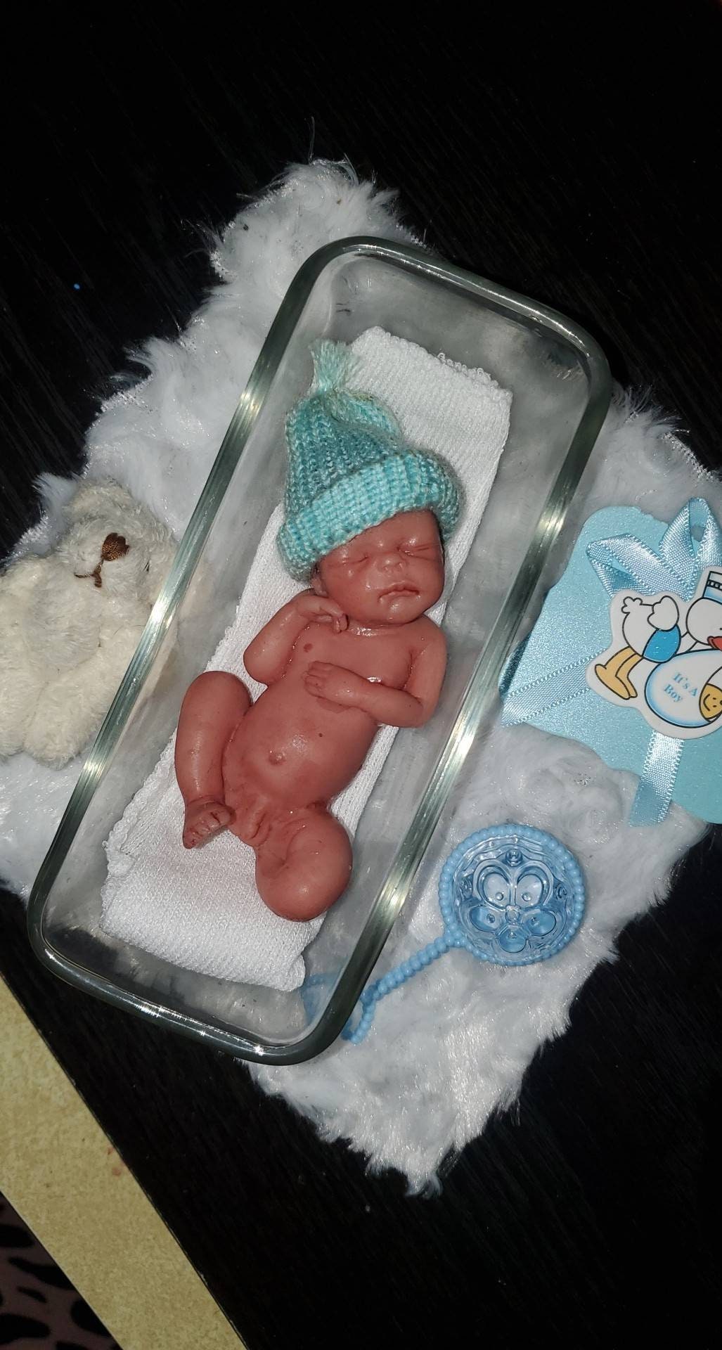 4" silicone memorial baby or mini newborn baby fully PAINTED