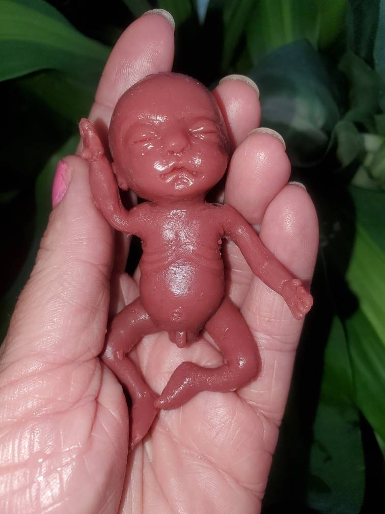 Full body silicone baby 4" memorial baby fetus born too soon