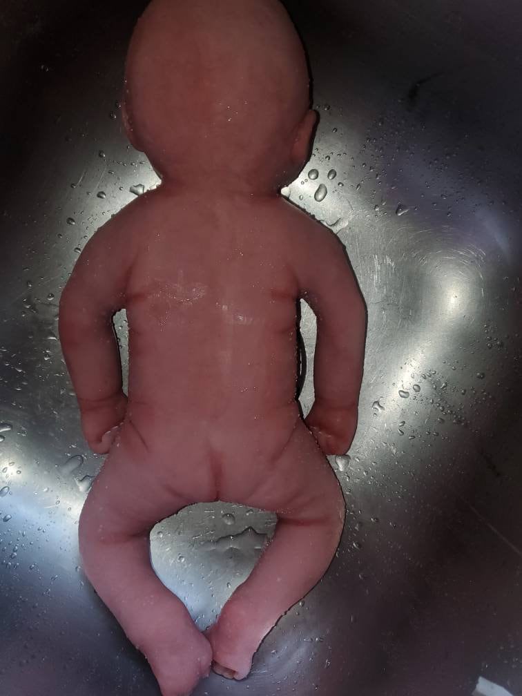 Full body silicone baby boy 18" Newborn baby doll Brody