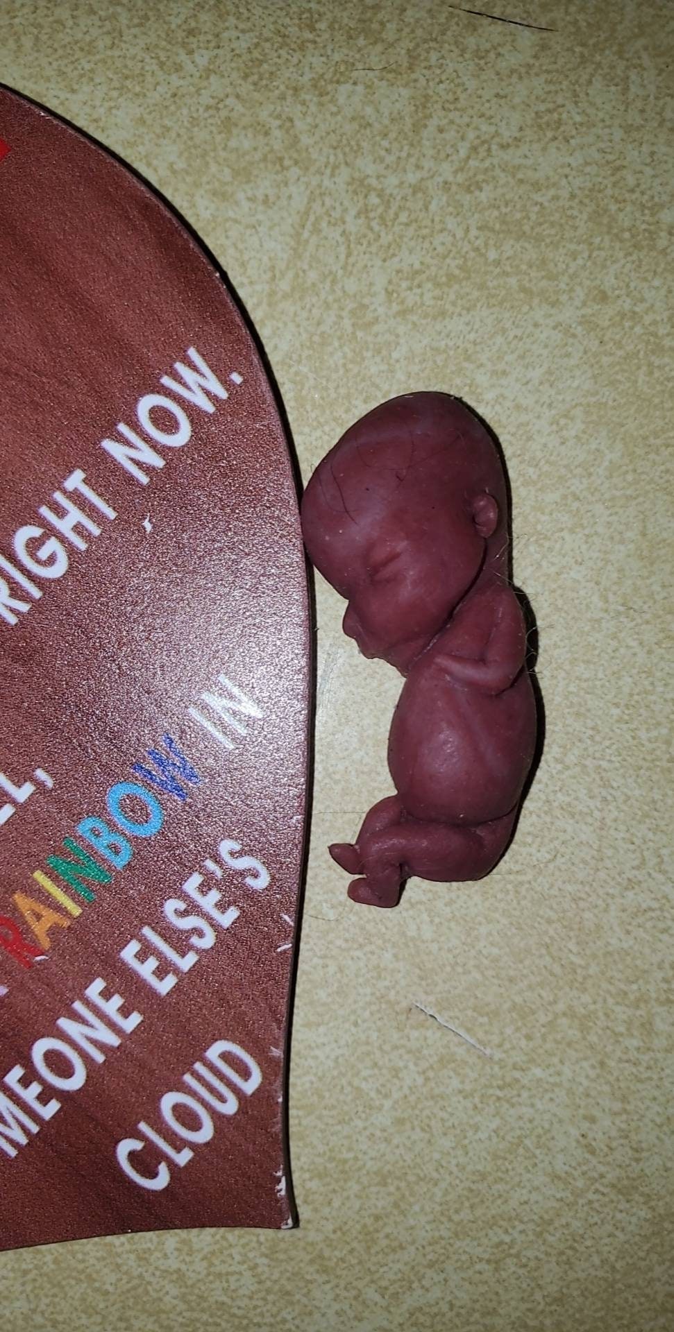 Silicone memorial fetus gift for the loss or grieving mothers
