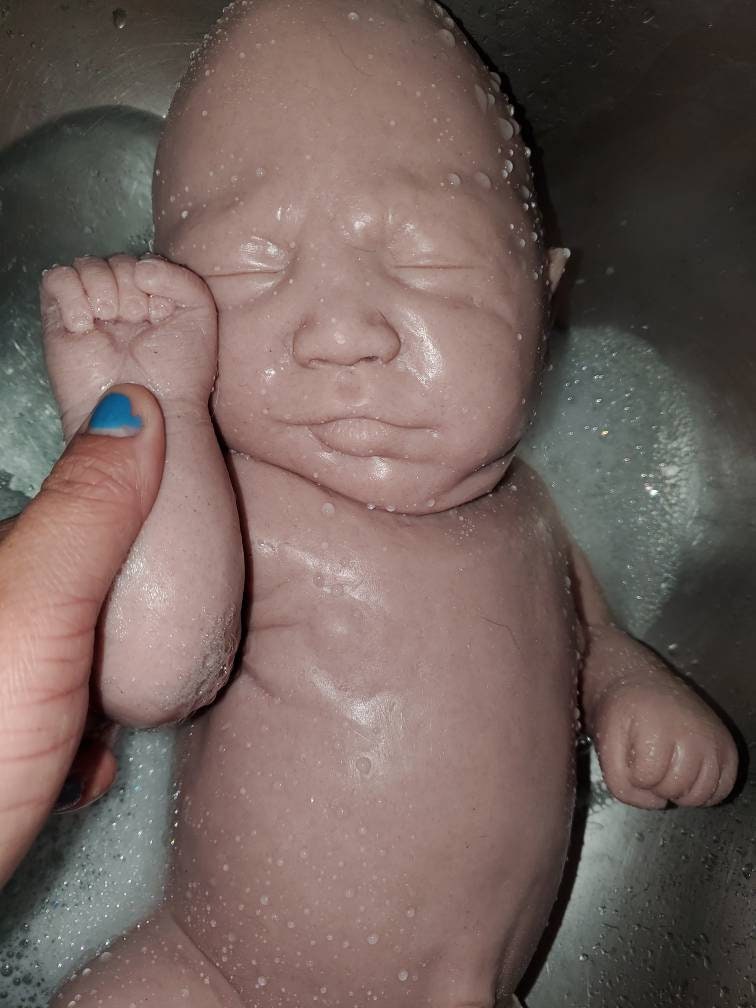Two full body silicone baby TWINS 19" fully painted