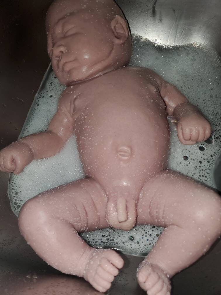 Full body silicone baby 19" Eli chunky newborn