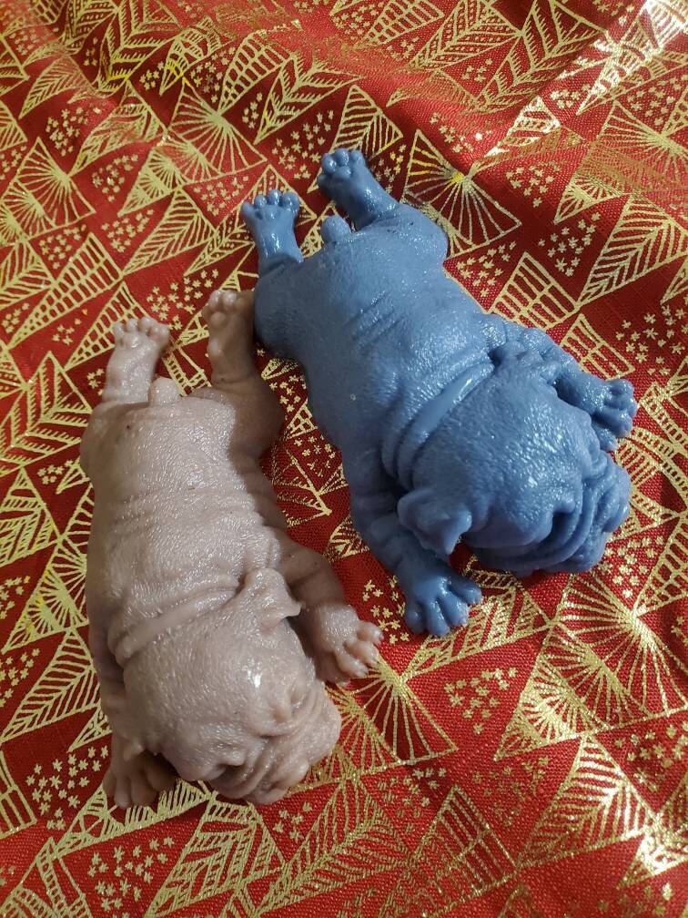 6" silicone baby puppy dog choose any color bulldog