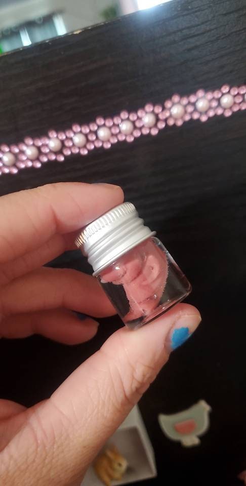 fetus silicone memorial baby in glass jar