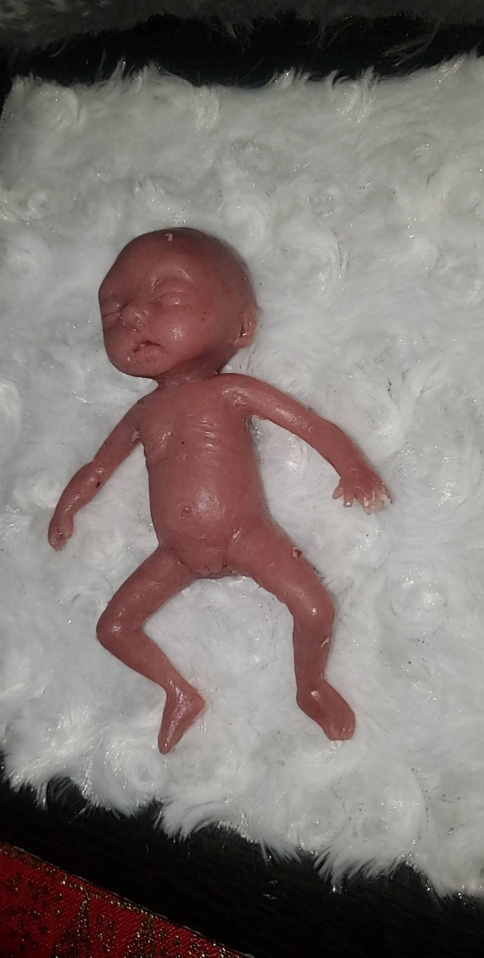Full body silicone baby 4" memorial baby fetus born too soon girl