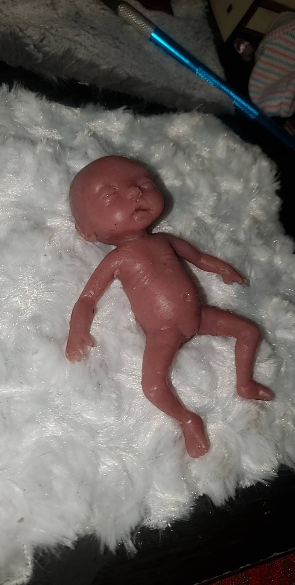 Full body silicone baby 4" memorial baby fetus born too soon girl